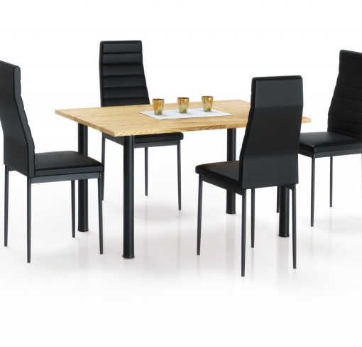 MASA DE BUCATARIE ADONIS 2 NEGRU/STEJAR AURIU DESIGN MODERN HALMAR