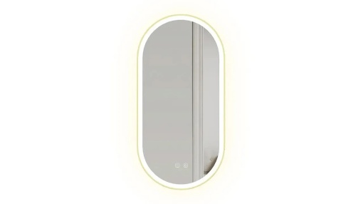 OGLINDA BAIE REA OVL, CU LED, 50x100CM, AURIU, DIN STICLA, CALITATE SUPERIOARA