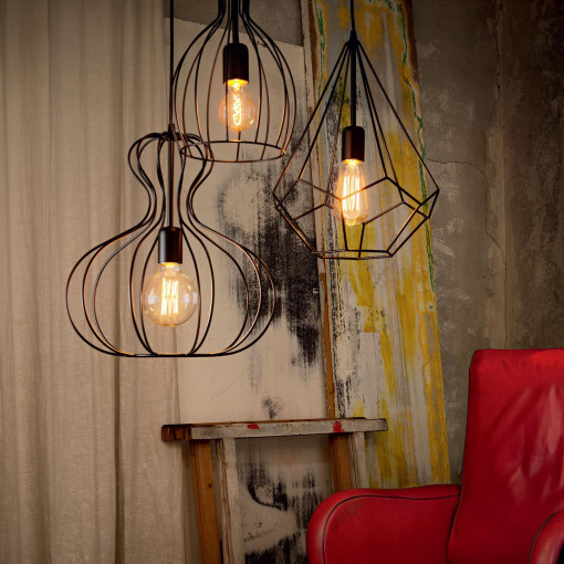 PENDUL AMPOLLA-1 SP1, CUPRU, DESIGN VINTAGE, IDEAL LUX