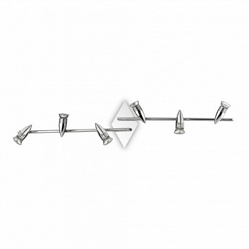 PLAFONIERA ALFA PL6, NICHEL, DIN METAL, STIL MODERN