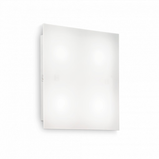PLAFONIERA FLAT PL4 D40, ALB, DIN METAL, STIL MODERN