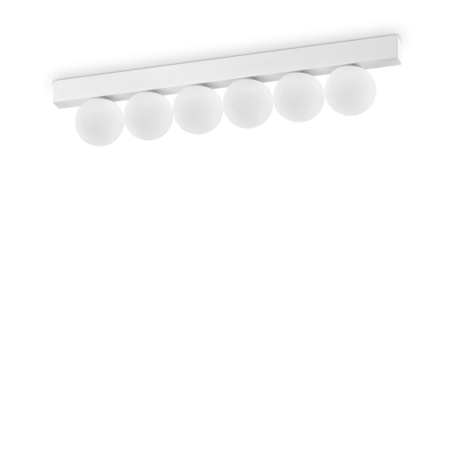 PLAFONIERA PING PONG PL6, ALB, DIN METAL, STIL MODERN