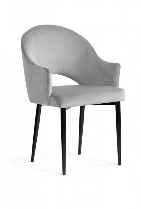 SCAUN DINING GODA ARGINTIU/NEGRU - DESIGN MODERN