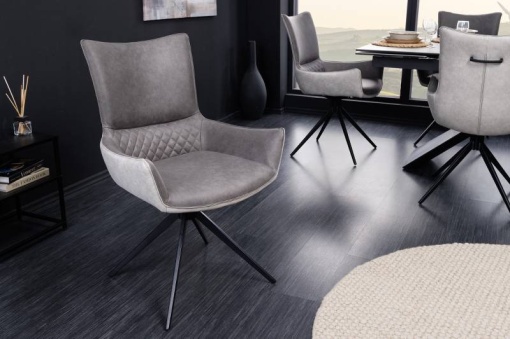 SET 2 SCAUNE ROTATIVE, ALPINE, GRI DESCHIS/GRI/NEGRU, MODEL DEOSEBIT, ARTIM GROUP SELECTION