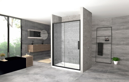 USA DE DUS, REA RAPID SLIDE, 130CM, GLISANTA, DE CULOARE NEAGRA, CALITATE SUPERIOARA, REA