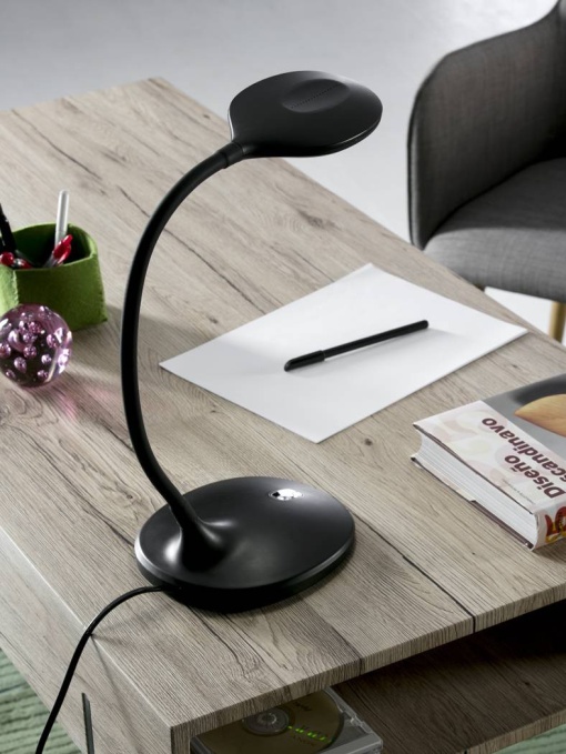 VEIOZA SCOOP, 42 CM, NEGRU MAT, DIN POLICARBONAT, STIL MODERN