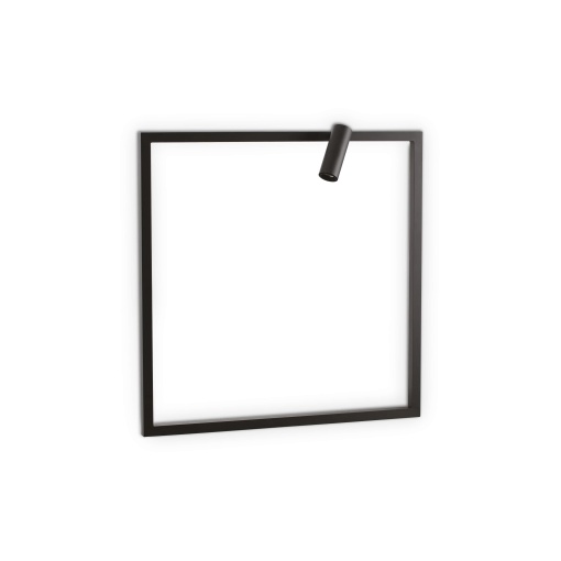 APLICA SYNTESI AP SQUARE, NEGRU, DIN ALUMINIU, STIL MODERN