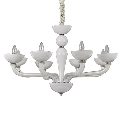 CANDELABRU EXTRAVAGANT CASANOVA SP8, ALB, DESIGN MODERN, IDEAL LUX