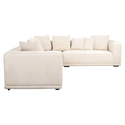 COLTAR LUSSO CU 3 LOCURI, BEJ CHENILLE, NIAGARA 902, S5148, CONFECTIONAT DIN LEMN DE PIN, SPUMA SI 100% POLIESTER, RICHMOND INTERIOR