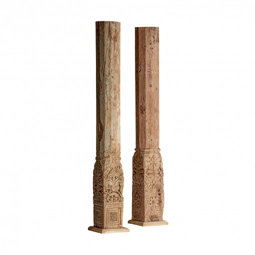 COLUMNA GEA REF. 29966, DIN LEMN MASIV DE TEC, STIL RUSTIC, VIC
