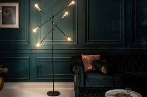 LAMPADAR, VARIATION, COD 40776, METAL NEGRU/AURIU, ASPECT MODERN