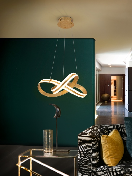 LUSTRA/PLAFONIERA LAZAS, 52 CM, AURIU/OPAL, DIN OTEL, ALUMINIU SI SILICON, STIL MODERN