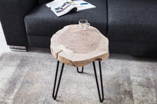 MASUTA DE CAFEA 40CM, DIN LEMN MASIV, GOA II, COD 36707, DESIGN RUSTIC UNICAT