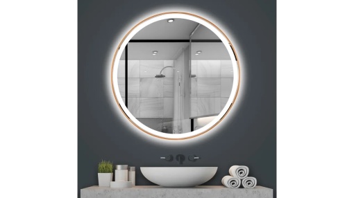 OGLINDA BAIE REA MMJ, CU LED, 70CM, CUPRU PERIAT, DIN STICLA, CALITATE SUPERIOARA