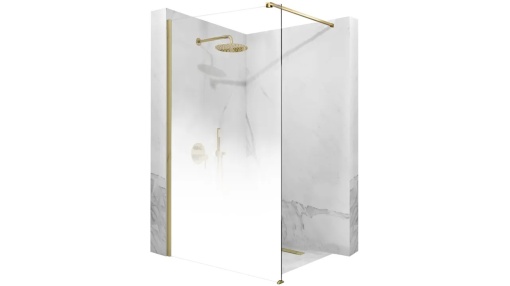 PARAVAN DE DUS REA AERO OMBRE, 120CM, AURIU PERIAT/ALB, DIN STICLA, CALITATE SUPERIOARA