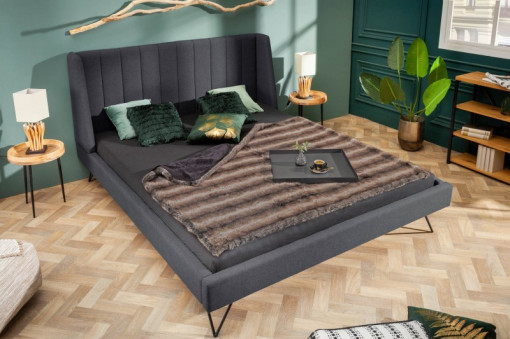 PAT, LA BEAUTE 160X 200CM, COD 40763, DIN LEMN MASIV SI TEXTIL