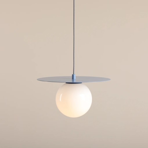 PENDUL LOOP S, 200 CM, ALBASTRU, DIN STICLA SI METAL, STIL MODERN