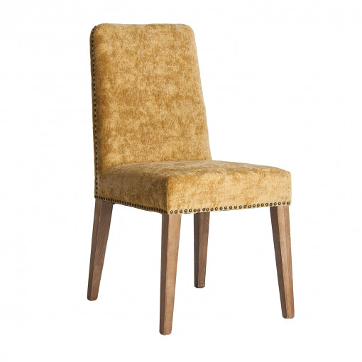 SCAUN BERNEY REF. 27231, ECRU, STIL CLASIC, DIN LEMN MASIV DE BRAD, POLIESTER SI SPUMA, VIC