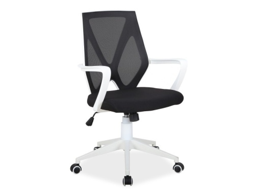 SCAUN DE BIROU Q-258 ALB/NEGRU STIL MODERN SIGNAL