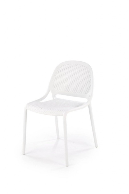 SCAUN TERASA, K532, ALB, DIN POLIPROPILENA, STIL MODERN, SUPRAPOZABIL