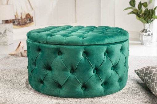 TABURET ROTUND CU SPATIU DEPOZITARE, BAROCK 75CM, COD 40743, DIVERSE NUANTE
