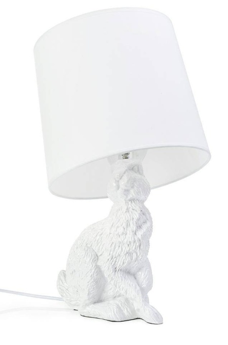 VEIOZA RABBIT, ALBA, DIN ALUMINIU SI TEXTIL, STIL MODERN, B2