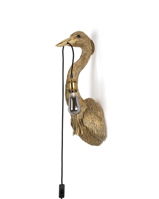 APLICA ANIMAL HERON, CONFECTIONATA DIN RASINA SI ALUMINIU, STIL MODERN