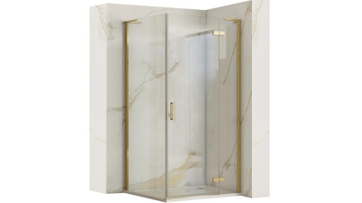 CABINA DE DUS REA HUGO, 90x90 CM, AURIU PERIAT, DIN STICLA, CALITATE SUPERIOARA
