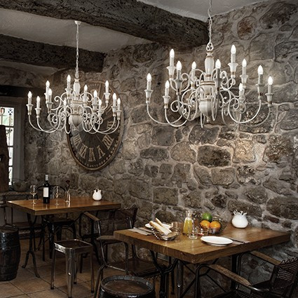CANDELABRU DESIGN RUSTIC PALIO SP12 ALB