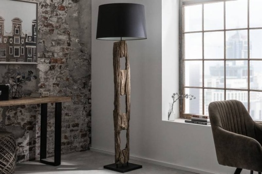 LAMPADAR, BARRACUDA, 177CM, COD 41043, DIN LEMN SI BUMBAC