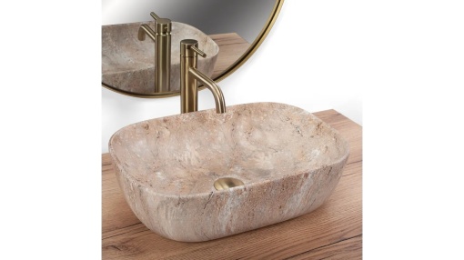 LAVOAR REA BELINDA, SAVANA, 47 CM, EFECT DE PIATRA, DIN CERAMICA, CALITATE SUPERIOARA