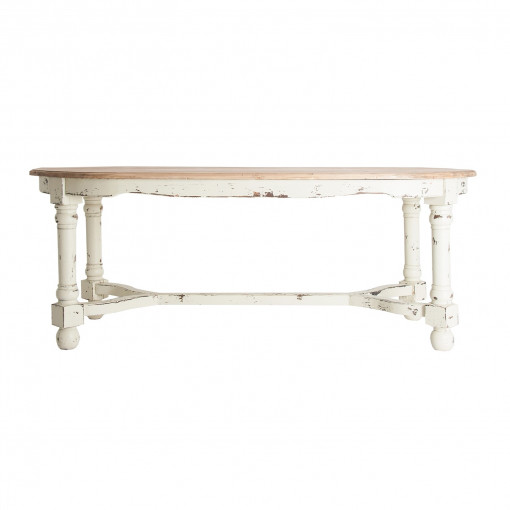 MASA DINING DENBER REF. 27057, DIN LEMN MASIV DE PIN, RECICLAT, STIL VINTAGE, VIC