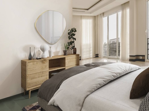 OGLINDA 80CM, MIMO, 272250, DIN MDF SI STICLA, STIL MODERN, SCHULLER