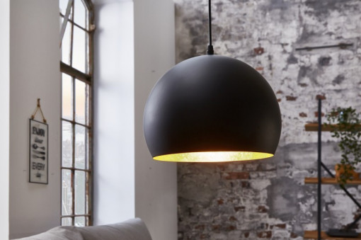 PENDUL 30CM, GLOW NEGRU/AURIU, COD 40825, DIN METAL , STIL INDUSTRIAL