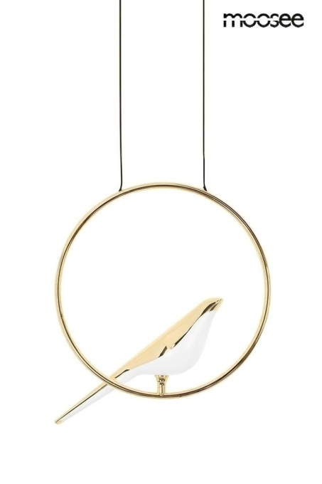 PENDUL BIRD, AURIU, CONFECTIONATA DIN ACRIL SI METAL, STIL MODERN