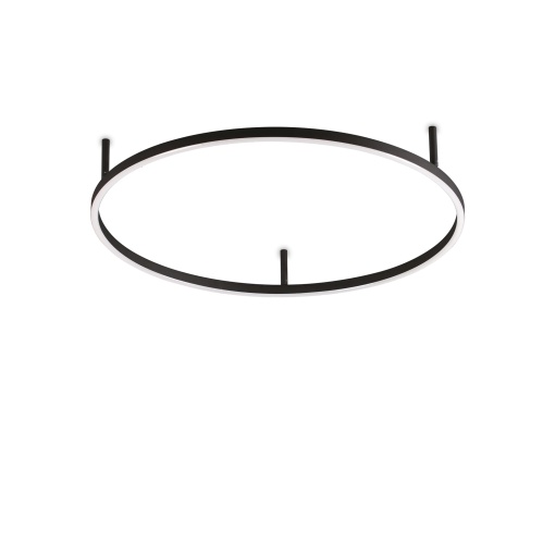 PLAFONIERA ORACLE SLIM PL D070 ROUND, NEGRU, DIN POLICARBONAT, STIL MODERN