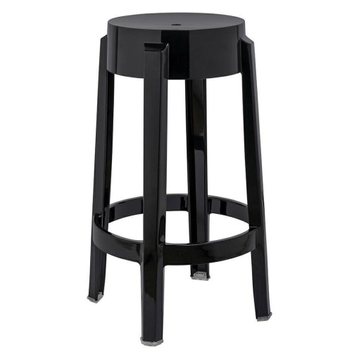 SCAUN DE BAR CHARLES 65 NEGRU, DIN POLICARBONAT, B2