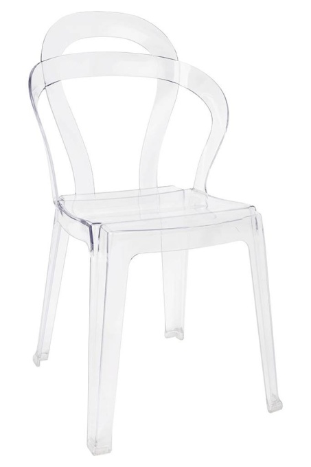 SCAUN DINING MERCI, DIN POLICARBONAT, TRANSPARENT