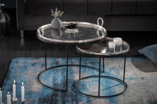 SET 2 MASUTE DE CAFEA, ELEMENTS, COD 40637, DIN METAL, DESIGN INDUSTRIAL