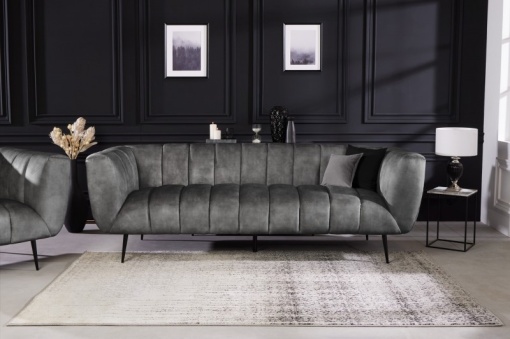 SOFA MODERNA, 225CM, TEXTIL FIN( CATIFEA), GRI/NEGRU, DESIGN EXCLUSIVIST, ARTIM GROUP SELECTION