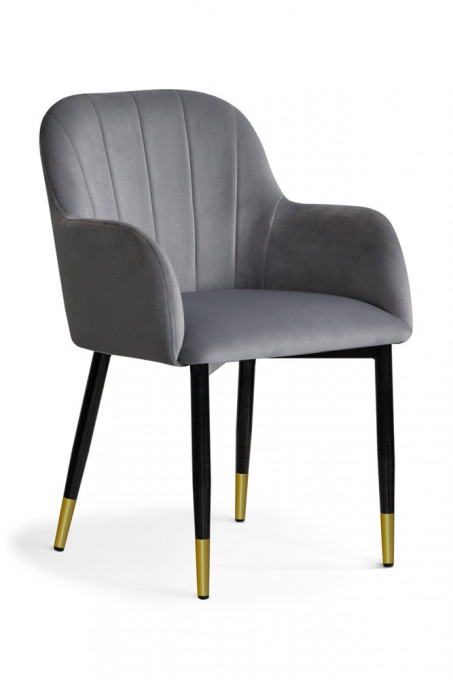 STOC!!!! SCAUN DINING, TULIP GRI/NEGRU/AURIU, DESIGN MODERN