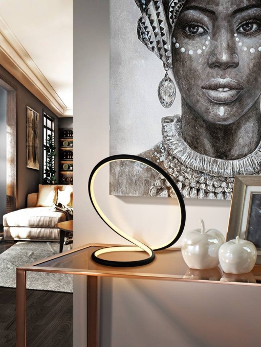 VEIOZA INFINITO, 32 CM, NEGRU MAT/OPAL, DIN METAL, ALUMINIU SI SILICON, STIL MODERN