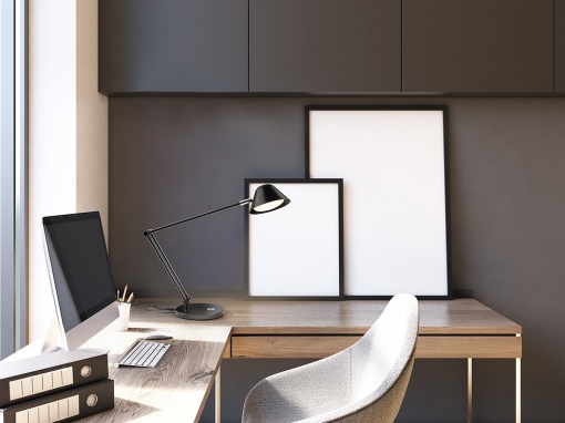 VEIOZA TAROS, 46 CM, NEGRU MAT, DIN METAL SI ALUMINIU, STIL MODERN
