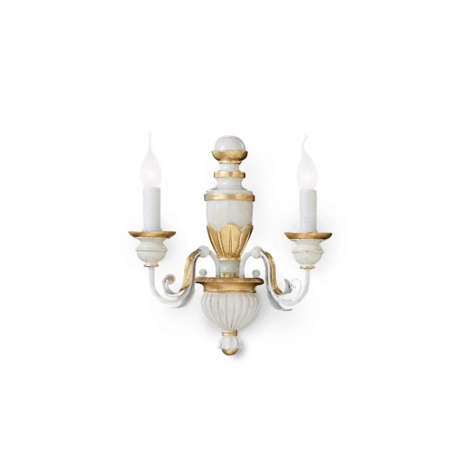 APLICA FIRENZE AP2, ALB ANTIC, DIN METAL, STIL CLASIC