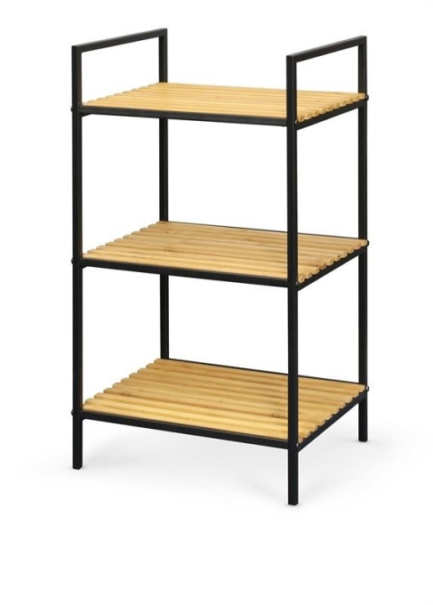 BIBLIOTECA REG11 NATURALA/NEGRU STIL VINTAGE HALMAR