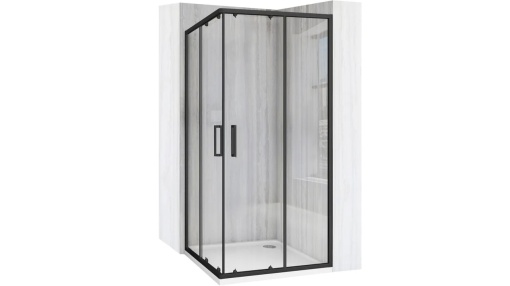 CABINA DE DUS REA CITY, CULISANTA, 80x80 CM, NEGRU, DIN STICLA, CALITATE SUPERIOARA