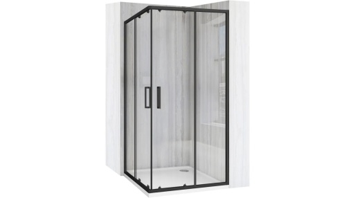 CABINA DE DUS REA CITY, CULISANTA, 90x90 CM, NEGRU, DIN STICLA, CALITATE SUPERIOARA