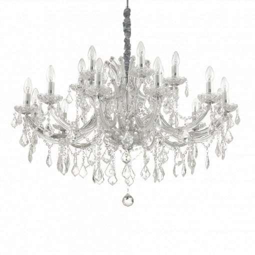 CANDELABRU DE CRISTAL, DESIGN CLASIC, CROM, NAPOLEON SP16