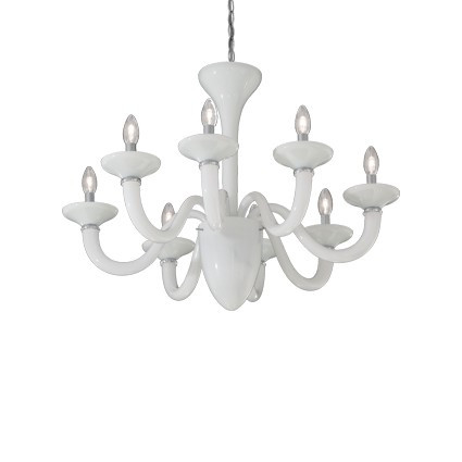 CANDELABRU DE LUX REALIZAT MANUAL WHITE LADY SP8 ALB