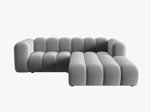 COLTAR MODULAR LUPIN, DREAPTA, 3 LOCURI, 228 CM, GRI 17, TAPITERIE DIN CATIFEA, DESIGN DEOSEBIT